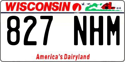 WI license plate 827NHM