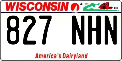 WI license plate 827NHN