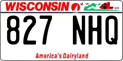 WI license plate 827NHQ