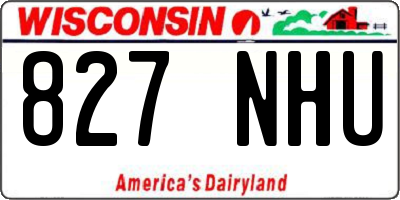 WI license plate 827NHU