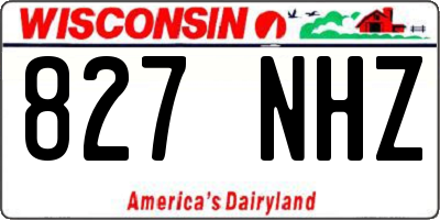WI license plate 827NHZ
