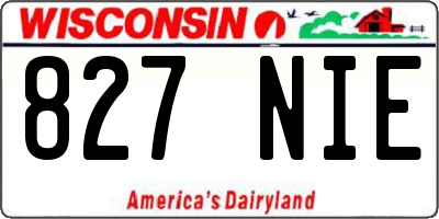 WI license plate 827NIE