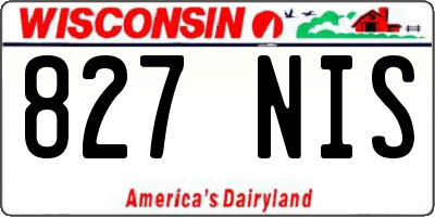 WI license plate 827NIS
