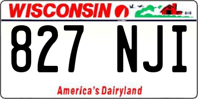 WI license plate 827NJI