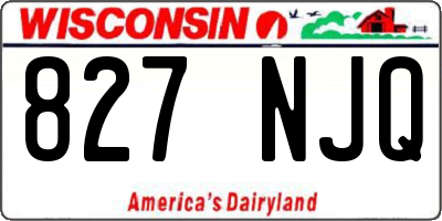 WI license plate 827NJQ