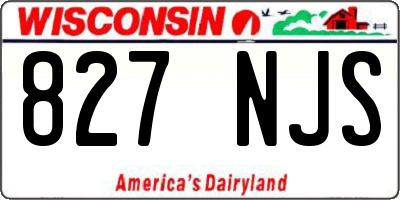 WI license plate 827NJS