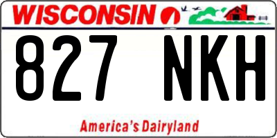 WI license plate 827NKH