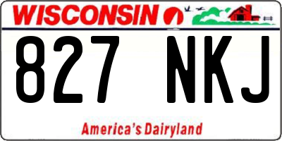 WI license plate 827NKJ