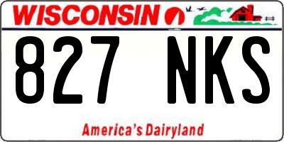 WI license plate 827NKS