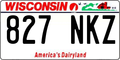 WI license plate 827NKZ