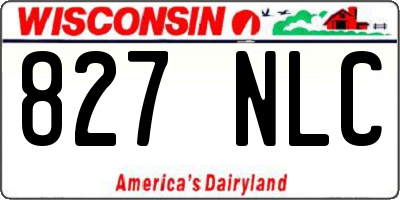 WI license plate 827NLC