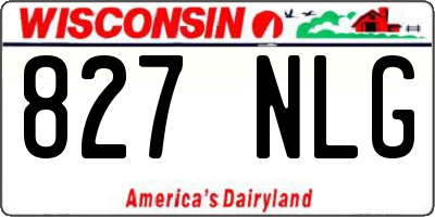 WI license plate 827NLG