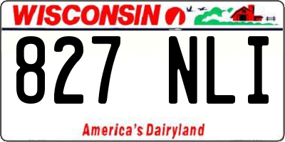 WI license plate 827NLI