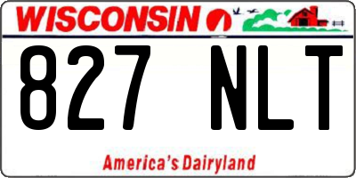 WI license plate 827NLT