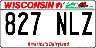 WI license plate 827NLZ