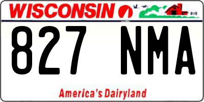 WI license plate 827NMA