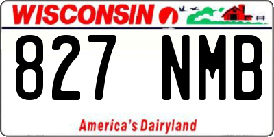 WI license plate 827NMB