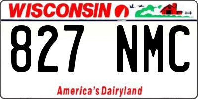 WI license plate 827NMC