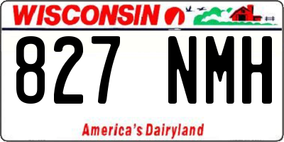 WI license plate 827NMH