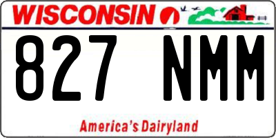 WI license plate 827NMM