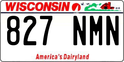 WI license plate 827NMN