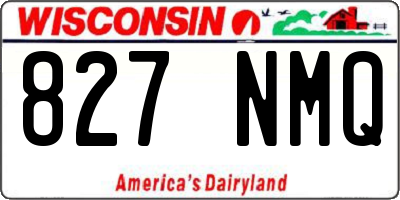 WI license plate 827NMQ