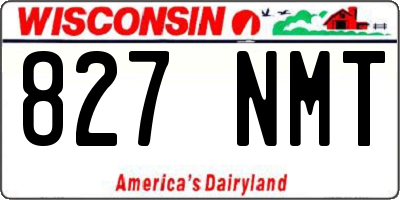WI license plate 827NMT