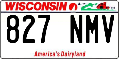 WI license plate 827NMV