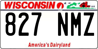 WI license plate 827NMZ