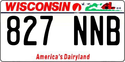 WI license plate 827NNB