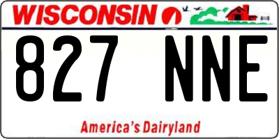 WI license plate 827NNE