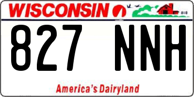 WI license plate 827NNH