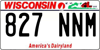 WI license plate 827NNM