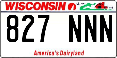 WI license plate 827NNN