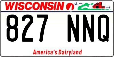 WI license plate 827NNQ