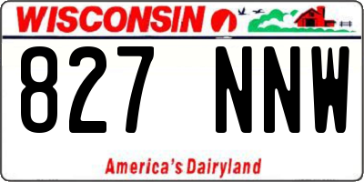 WI license plate 827NNW