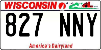 WI license plate 827NNY