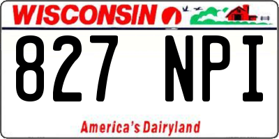 WI license plate 827NPI