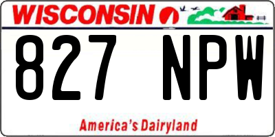 WI license plate 827NPW