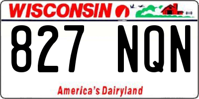 WI license plate 827NQN