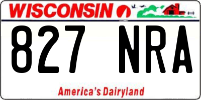 WI license plate 827NRA