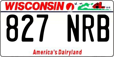 WI license plate 827NRB