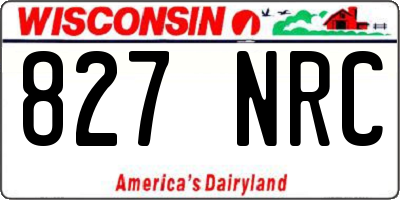 WI license plate 827NRC
