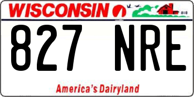 WI license plate 827NRE