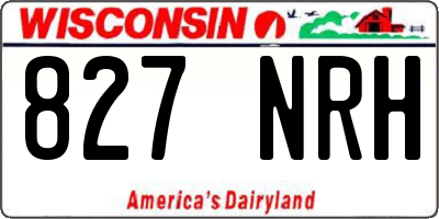 WI license plate 827NRH