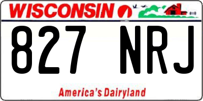 WI license plate 827NRJ