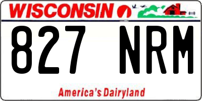 WI license plate 827NRM
