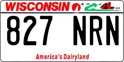 WI license plate 827NRN