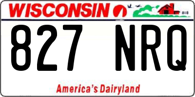 WI license plate 827NRQ