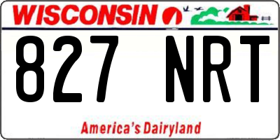 WI license plate 827NRT